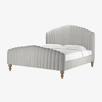 Sofa.com Bella Super King Bed in Fog Aquaclean Clever Chenille