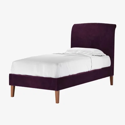 Sofa.com Thea Single Bed in Damson Smart Velvet