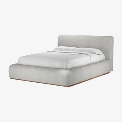 Sofa.com Double Divan Base Bed in Fog Aquaclean Clever Chenille