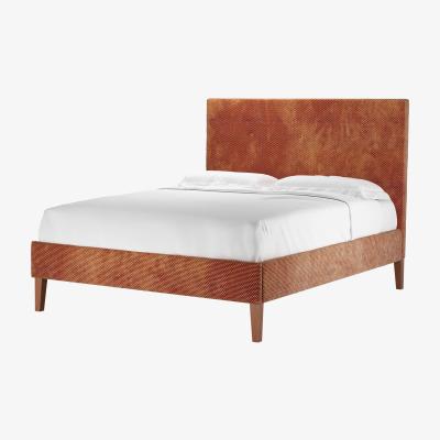 Sofa.com Avery 130cm King Bed in Pomegranate Bubble Velvet