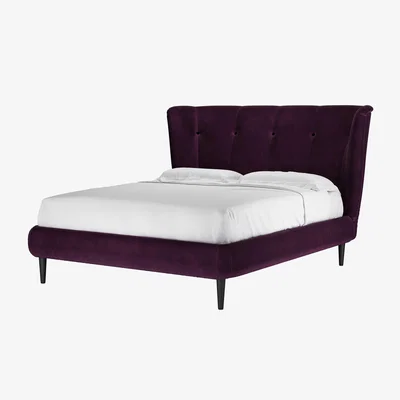 Sofa.com Audrey King Bed in Damson Smart Velvet