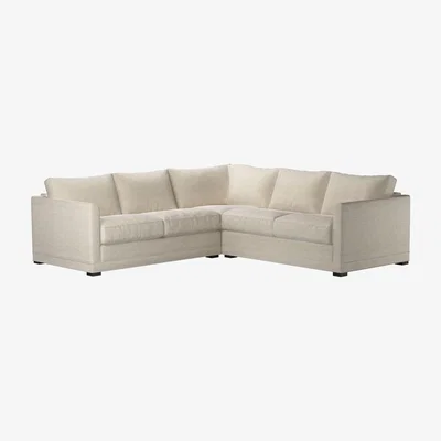 Sofa.com Aissa Small RHF 2 Seat Corner Sofa bed in Jasmine Silky Jacquard Weave