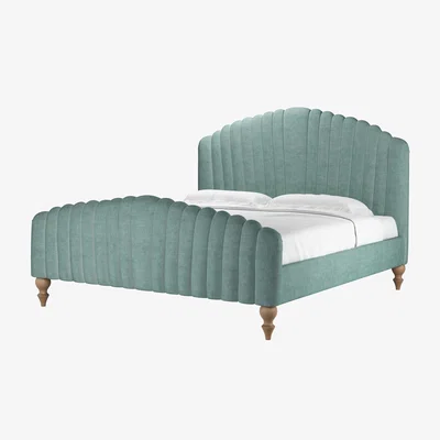 Sofa.com Bella Super King Bed in Sea Spray Aquaclean Clever Chenille