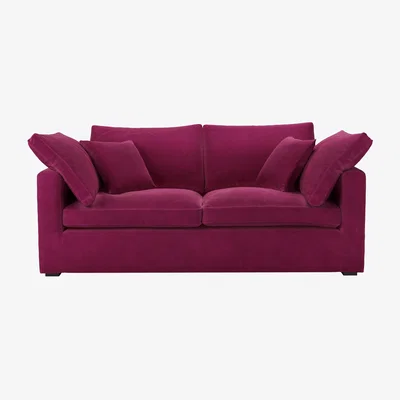 Sofa.com Long Island Slim 2.5 Seat Sofa bed in Persian Rose Smart Velvet