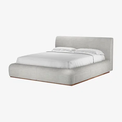 Sofa.com King Divan Base Bed in Fog Aquaclean Clever Chenille