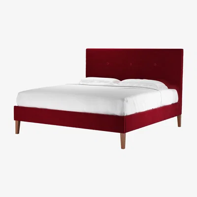 Sofa.com Avery 130cm Super King Bed in Malbec Cotton Matt Velvet