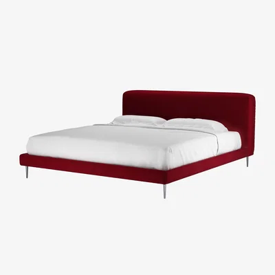 Sofa.com Lucy Super King Bed in Malbec Cotton Matt Velvet