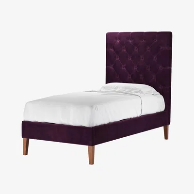 Sofa.com Rosalie 150cm Single Bed in Damson Smart Velvet