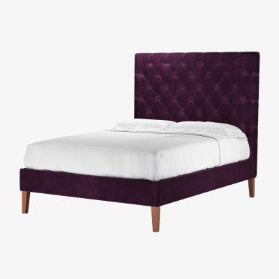Sofa.com Rosalie 150cm Double Bed in Damson Smart Velvet
