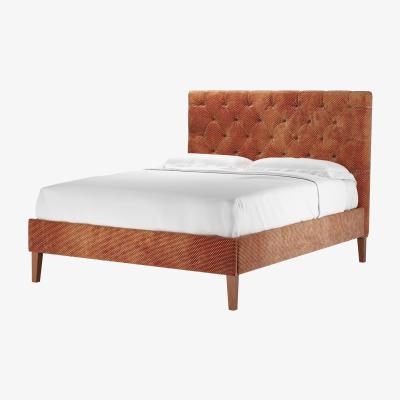 Sofa.com Rosalie 130cm King Bed in Pomegranate Bubble Velvet