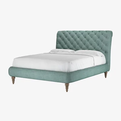 Sofa.com Knightsbridge (No Footboard) King Bed in Sea Spray Aquaclean Clever Chenille