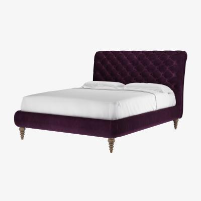 Sofa.com Knightsbridge (No Footboard) King Bed in Damson Smart Velvet