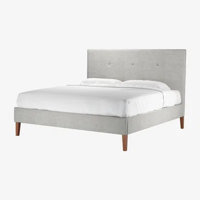 Sofa.com Avery 130cm Super King Bed in Fog Aquaclean Clever Chenille