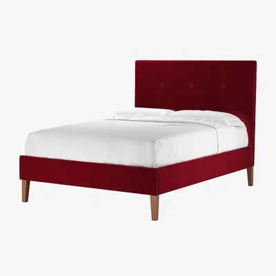 Sofa.com Avery 130cm Double Bed in Malbec Cotton Matt Velvet