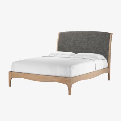 Sofa.com Emilia King Bed in Liquorice Baylee Multi-Tone Viscose Linen