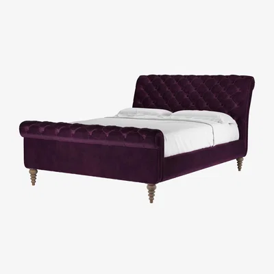 Sofa.com Knightsbridge King Bed in Damson Smart Velvet