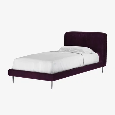 Sofa.com Lucy Single Bed in Damson Smart Velvet
