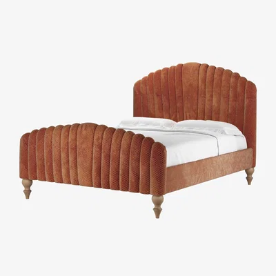 Sofa.com Bella King Bed in Pomegranate Bubble Velvet