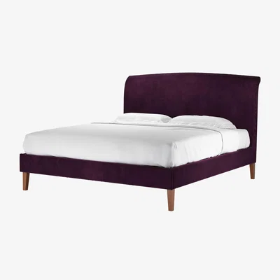 Sofa.com Thea Super King Bed in Damson Smart Velvet