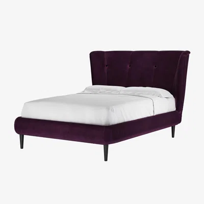 Sofa.com Audrey Double Bed in Damson Smart Velvet