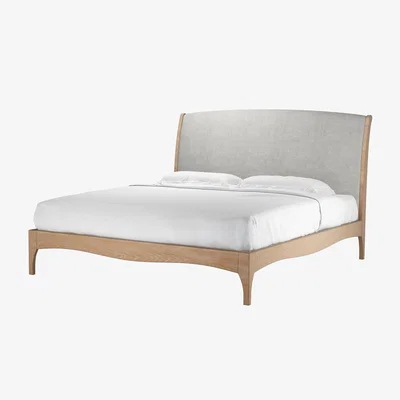 Sofa.com Emilia Super King Bed in Fog Aquaclean Clever Chenille