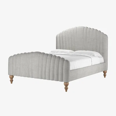 Sofa.com Bella King Bed in Fog Aquaclean Clever Chenille