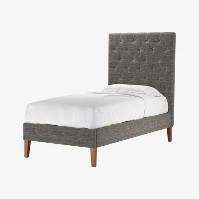 Sofa.com Rosalie 150cm Single Bed in Liquorice Baylee Multi-Tone Viscose Linen
