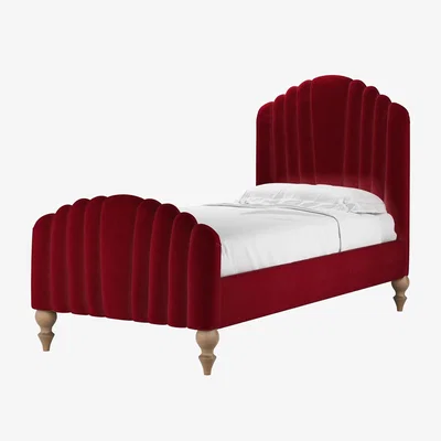 Sofa.com Bella Single Bed in Malbec Cotton Matt Velvet