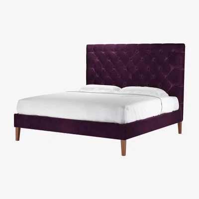 Sofa.com Rosalie 150cm Super King Bed in Damson Smart Velvet