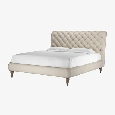 Sofa.com Knightsbridge (No Footboard) Super King Bed in Jasmine Silky Jacquard Weave