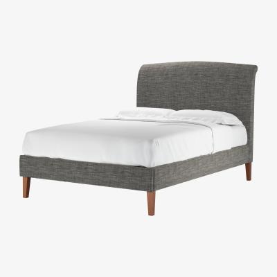 Sofa.com Thea Double Bed in Liquorice Baylee Multi-Tone Viscose Linen