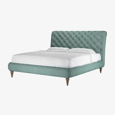 Sofa.com Knightsbridge (No Footboard) Super King Bed in Sea Spray Aquaclean Clever Chenille