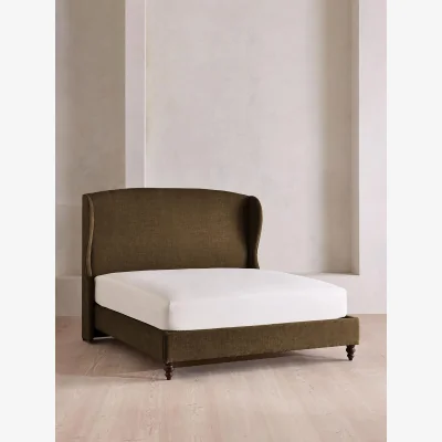 Soho Home Rivas Bed, King, Linen Chenille, Chocolate