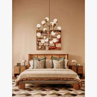 Soho Home Belmont Bed, King, Velvet, Truffle, UK