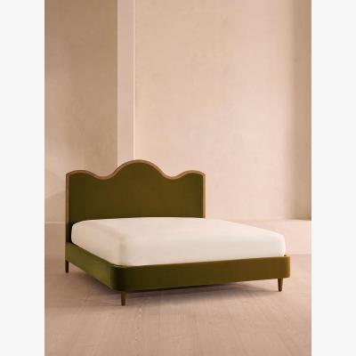 Soho Home Aubrey Bed, King, Velvet, Olive