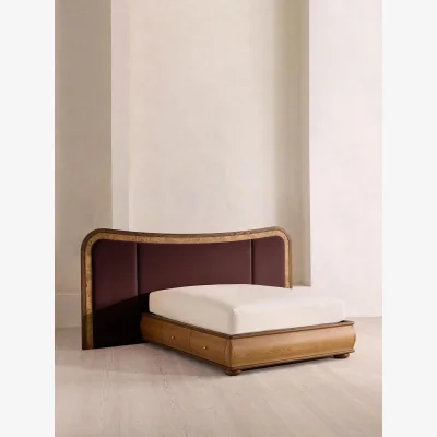 Soho Home Alana Bed, Super King, Velvet, Aubergine, UK