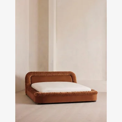 Soho Home Vara Bed, King, Velvet, Cinnamon, UK