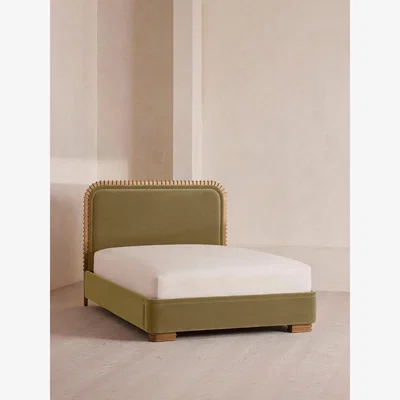 Soho Home Angus Bed, Superking, Velvet, Lichen