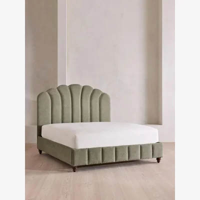 Soho Home Manette Bed, Super King, Linen Chenille, Sage, UK