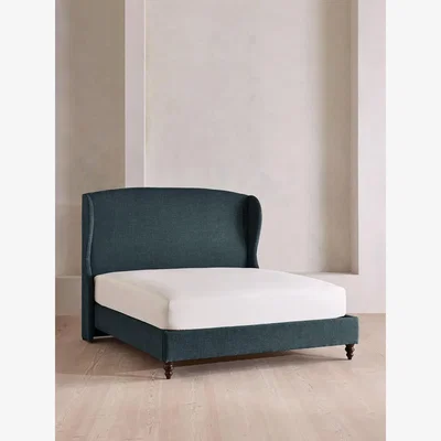 Soho Home Rivas Bed, King, Linen Chenille, Deep Teal