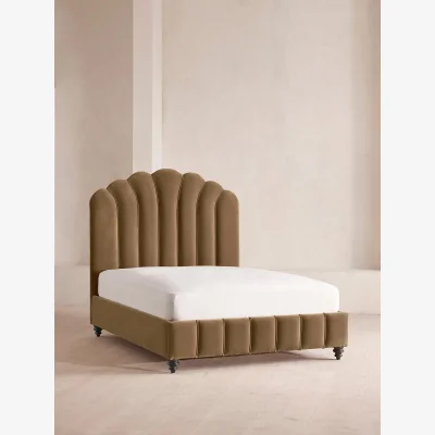 Soho Home Manette Bed, Super King, Velvet, Truffle, UK