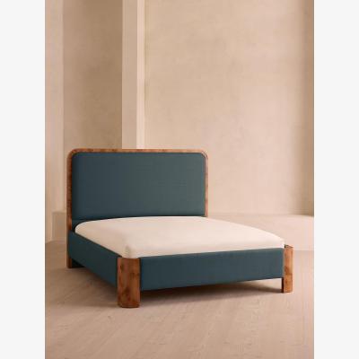 Soho Home Tremont Bed, Superking, Linen, Prussian Blue