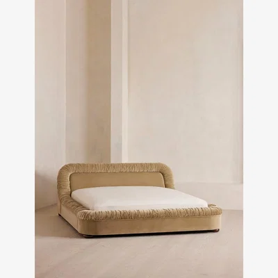 Soho Home Vara Bed, Emperor, Velvet, Camel