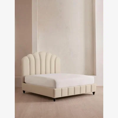 Soho Home Manette Bed, with Twisted Cord, Double, Linen, Bisque