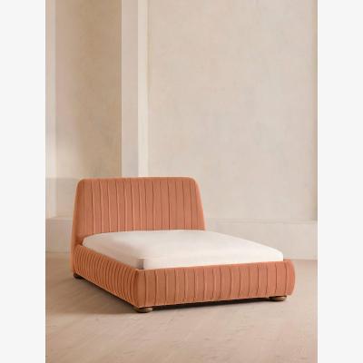 Soho Home Vivienne Bed, Emperor, Velvet, Antique Rose