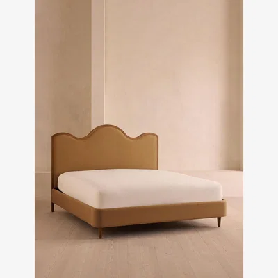 Soho Home Aubrey Bed, Superking, Linen, Ochre