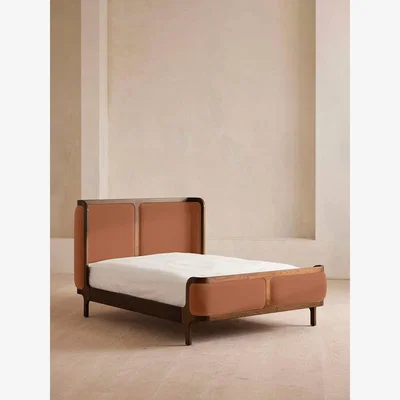 Soho Home Belsa Bed, Emperor, Velvet, Antique Rose