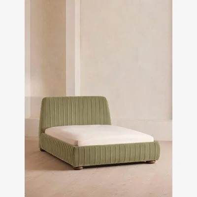 Soho Home Vivienne Bed, Emperor, Velvet, Lichen