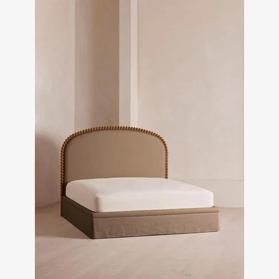 Soho Home Mika Bed, Superking, Linen, Mushroom