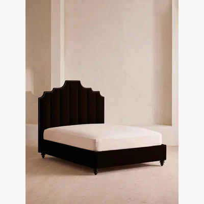 Soho Home Gerrard Bed, Super King, Velvet, Chocolate